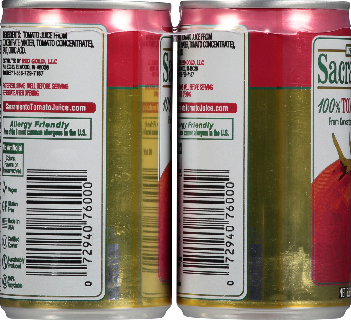 slide 11 of 14, Sacramento Premium 100% Tomato Juice 6-5.5 fl. oz. Cans, 6 ct