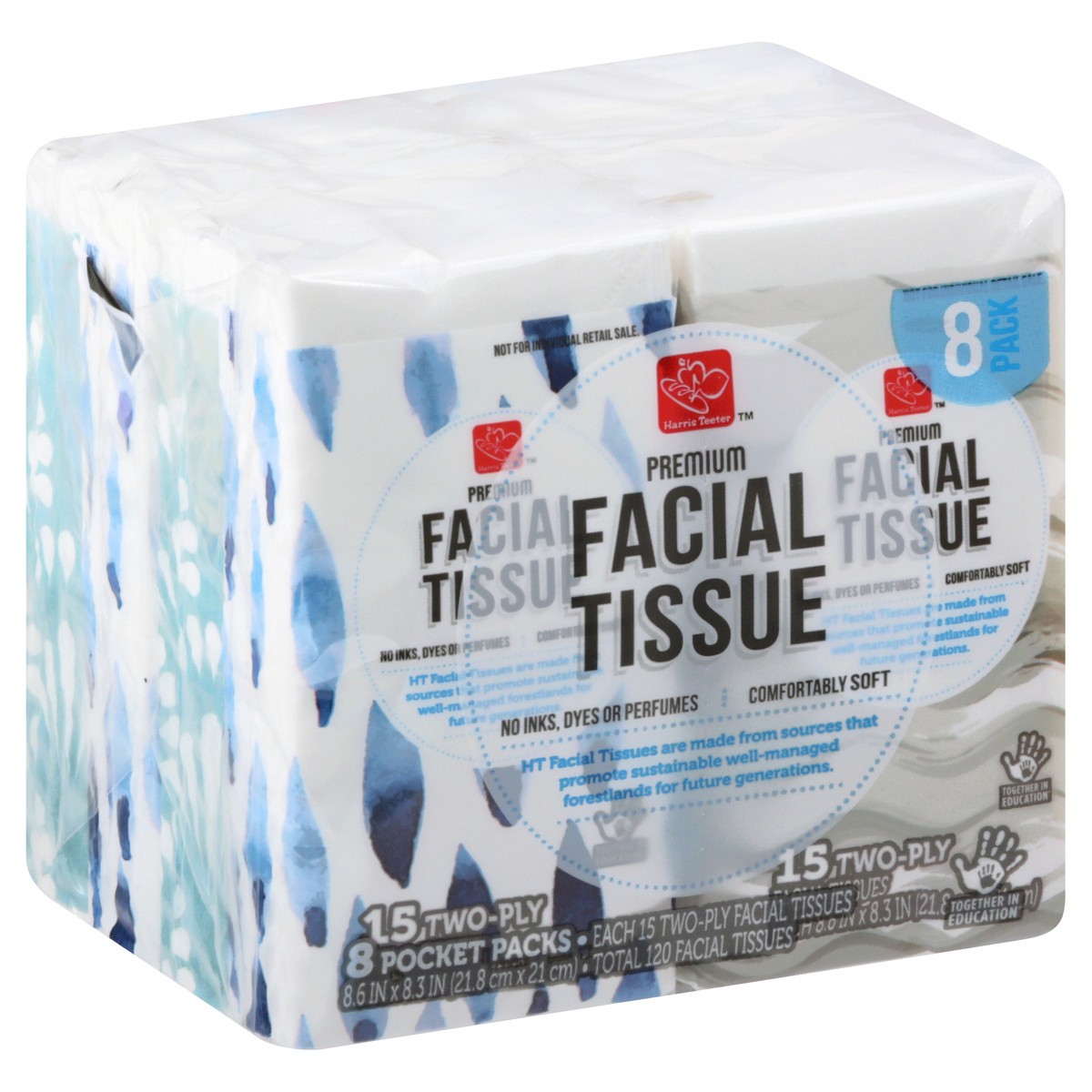 slide 5 of 11, Harris Teeter yourhome Facial Tissue Pocket Packs, 8 ct