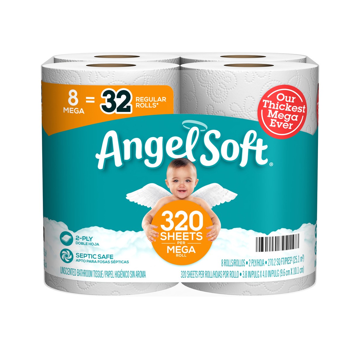 slide 2 of 5, Angel Soft Toilet Paper, 8 ct
