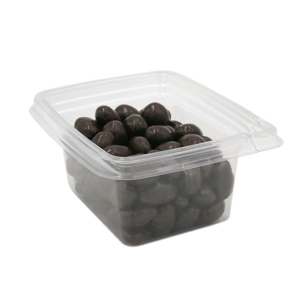 slide 1 of 1, Hy-Vee Dark Chocolate Almonds, 12 oz