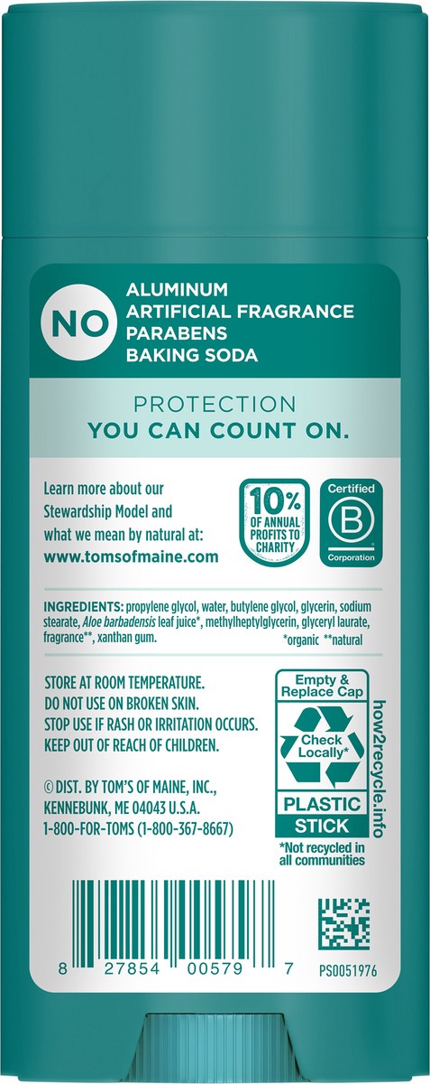 slide 5 of 10, Tom's of Maine Tom’s of Maine Mountain Spring Natural Deodorant for Men and Women, Aluminum Free, 3.25 Oz., 3.25 oz