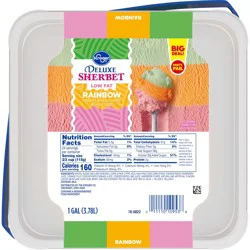 Kroger Deluxe Family Size Rainbow Sherbet Ice Cream