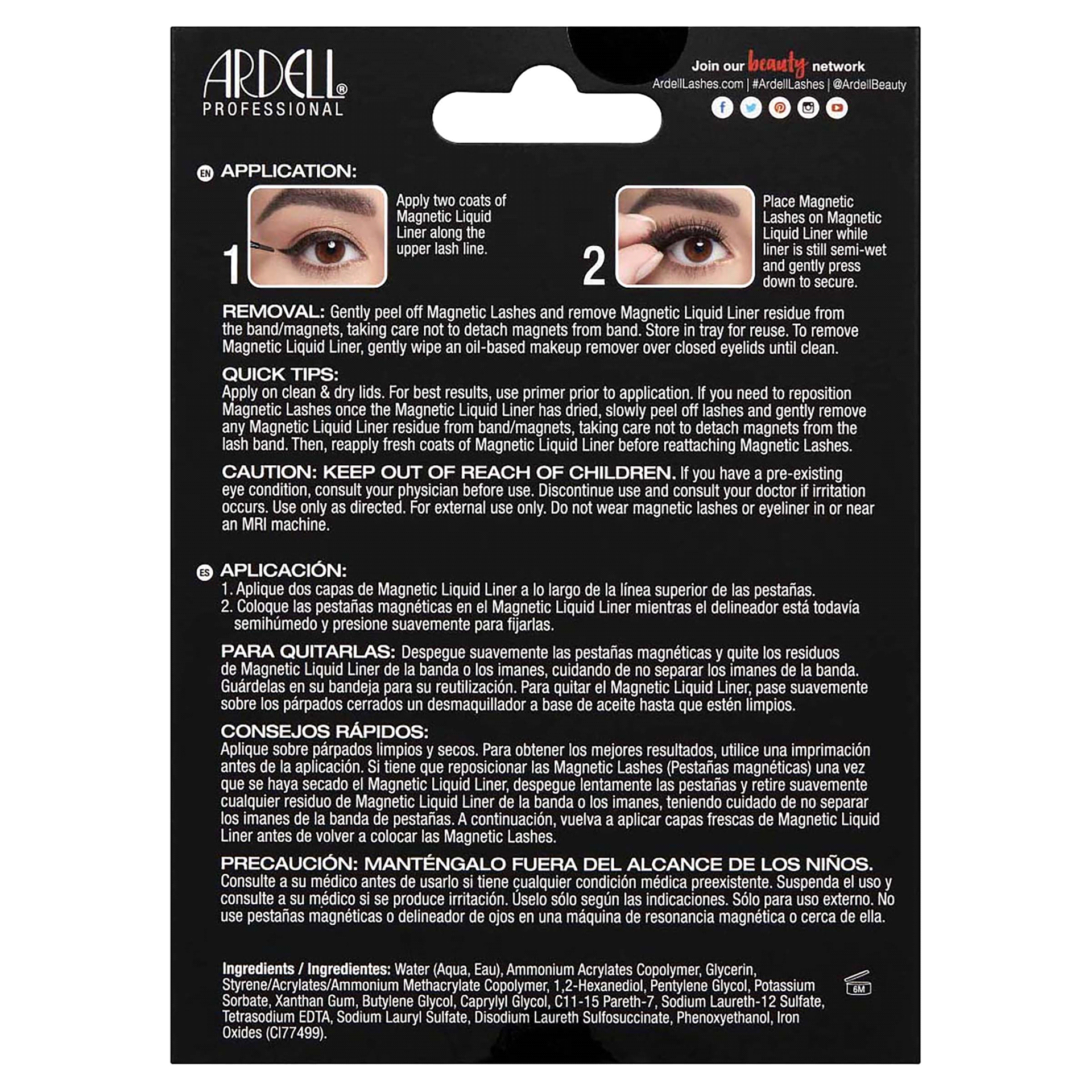 slide 6 of 9, Ardell 110 Magnetic Liner & False Lashes Kit - Black, 2 ct