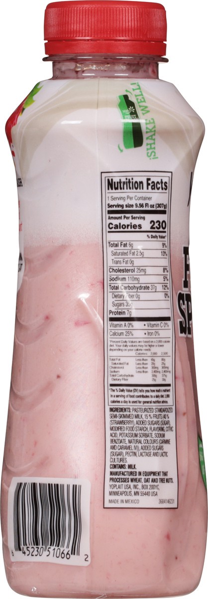 slide 9 of 9, Yoplait Fruit Splash Strawberry Smoothie 9.56 fl oz, 9.56 fl oz