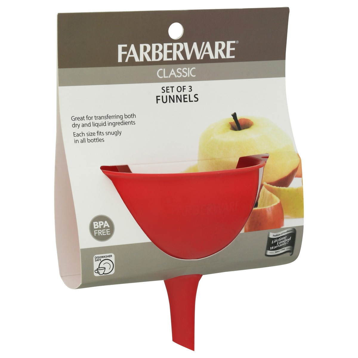 slide 7 of 9, Farberware Classic Funnels Set of 3-Red, 1 ct