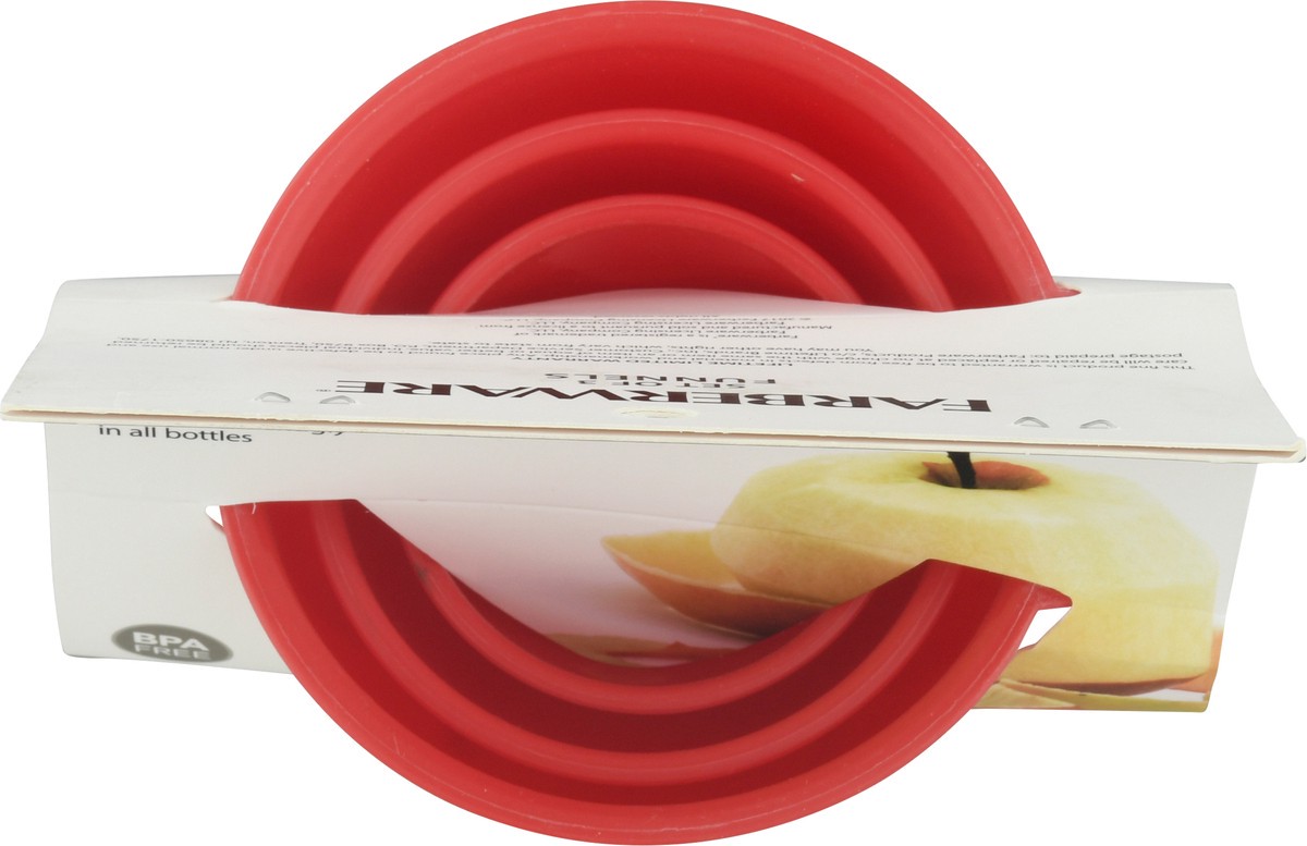 slide 5 of 9, Farberware Classic Funnels Set of 3-Red, 1 ct