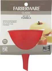 Farberware Classic Funnels Set of 3-Red