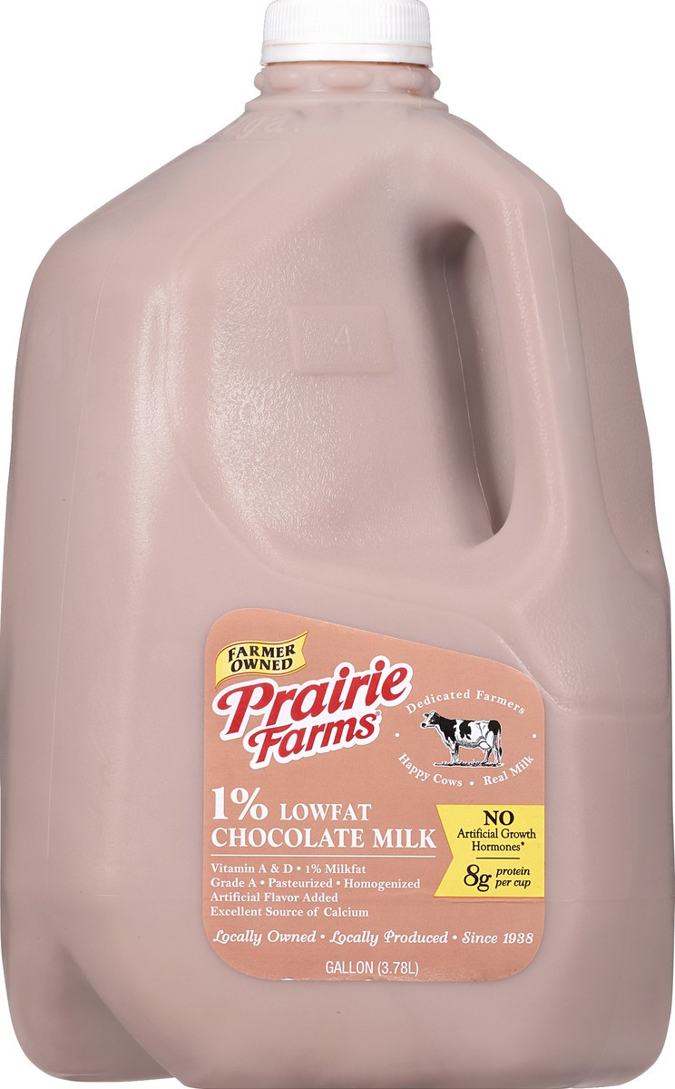 slide 1 of 9, Prairie Farms 1% Chocolate Milk, 1 gal