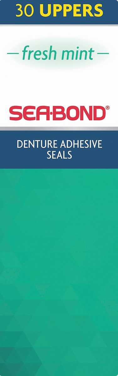 slide 5 of 8, Sea-Bond Uppers Fresh Mint Denture Adhesive Seals 30.0 ea, 30 ct