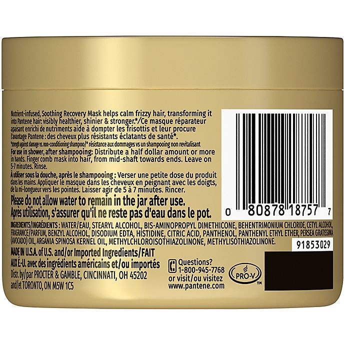 slide 2 of 4, Pantene Pro-V Soothing Recovery Hair Mask For Smoothing Unruly, Frizz Prone Hair, 7.6 Oz, 7.6 fl oz