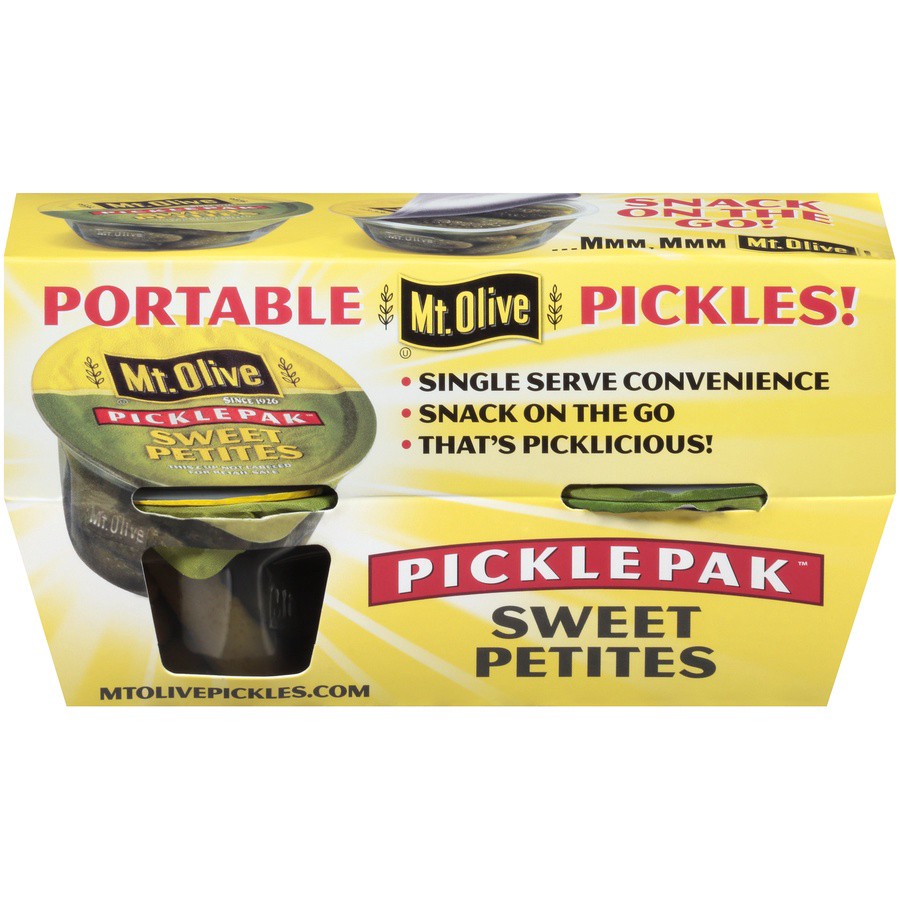 slide 1 of 8, Mt. Olive Sweet Petites Pickle Pak, 4 ct