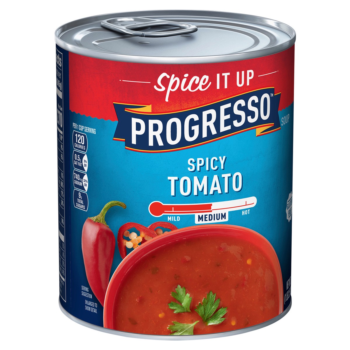 slide 2 of 9, Progresso Spicy Tomato Soup, 18.5 oz