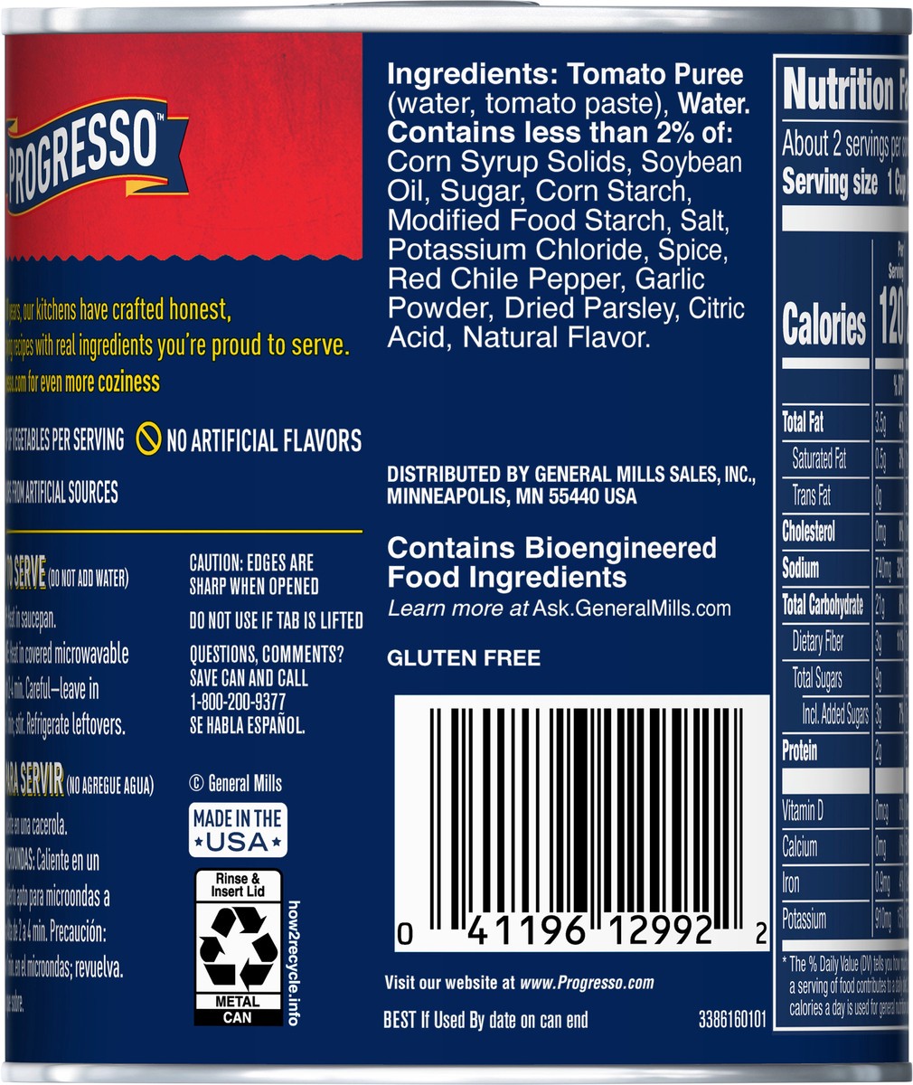 slide 5 of 9, Progresso Spicy Tomato Soup, 18.5 oz