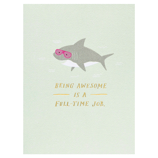 slide 1 of 5, American Greetings Es10 Awesome Shark Congrats Card, 4.6 in x 6.2 in