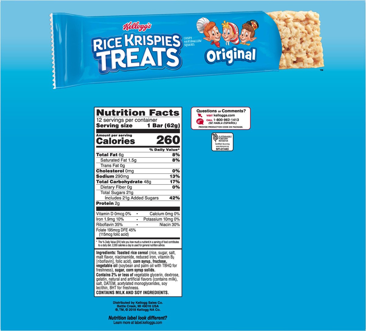slide 4 of 9, Rice Krispies Treats Original Crispy Marshmallow Squares, 26.4 oz