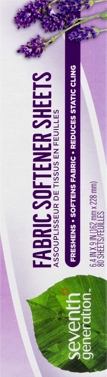 slide 6 of 10, Seventh Generation Fabric Softener Sheets Fresh Lavender Scent - 80ct, 1 ct