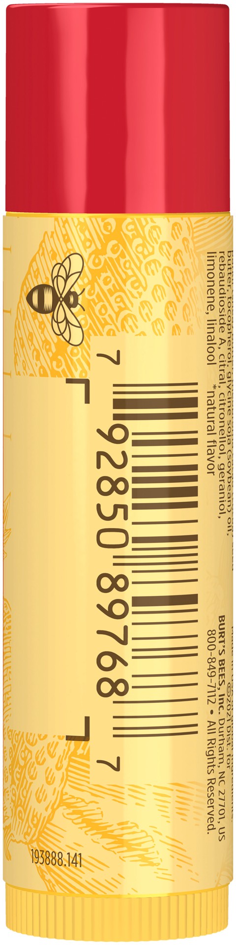 slide 5 of 5, Burt's Bees 100% Natural Origin Moisturizing Lip Balm, Strawberry with Beeswax & Fruit Extracts, 1 Tube, 0.15 oz