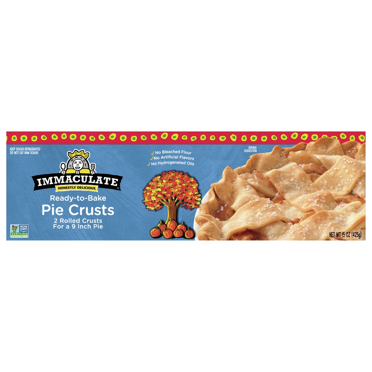 slide 1 of 9, Immaculate Baking, Pie Crusts, 2 Rolled Crusts, 15 oz, 2 ct
