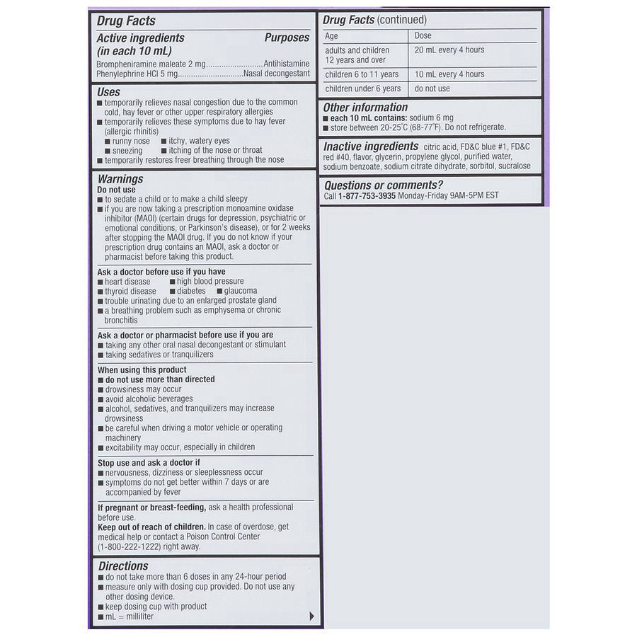 slide 4 of 5, Walgreens Children's Wal-Tap Elixir Grape Flavor Cold & Allergy Liquid, 8 fl oz