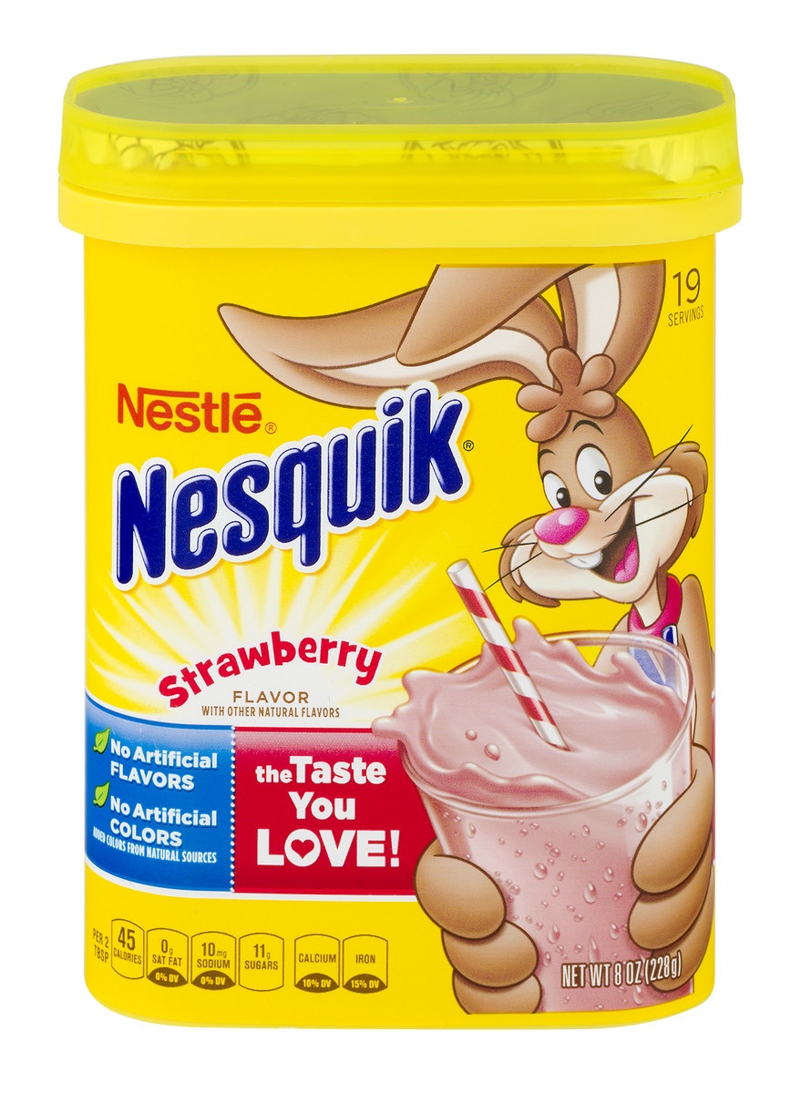 slide 1 of 6, Nesquik Strawberry Flavored Powder - 8 oz, 8 oz