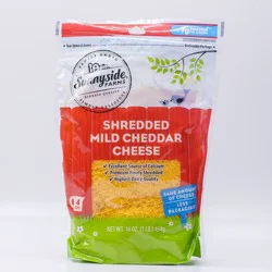 Sunnyside Farms Mild Cheddar Shredded Cheese - 16 oz