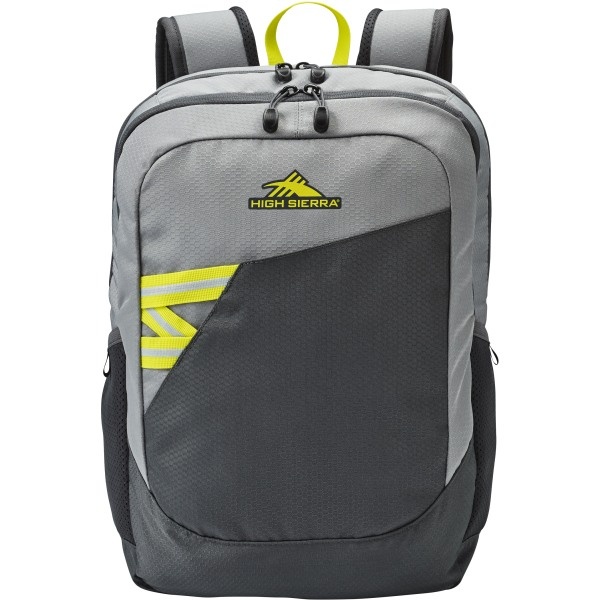 slide 1 of 10, High Sierra Outburst Backpack With 15.6'' Laptop Pocket, Gray/Mercury/Glow, 1 ct