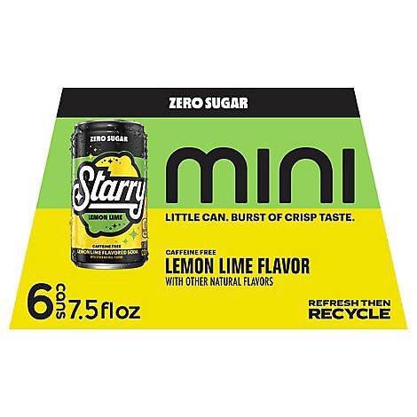 slide 1 of 1, Starry Zero Sugar- 6 ct; 7.5 fl oz, 6 ct; 7.5 fl oz