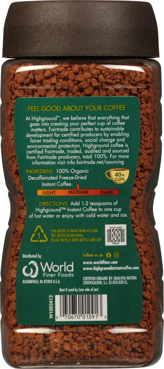 slide 10 of 11, Highground Organic Fairtrade Decaf Instant Coffee - 3.53 oz, 3.53 oz