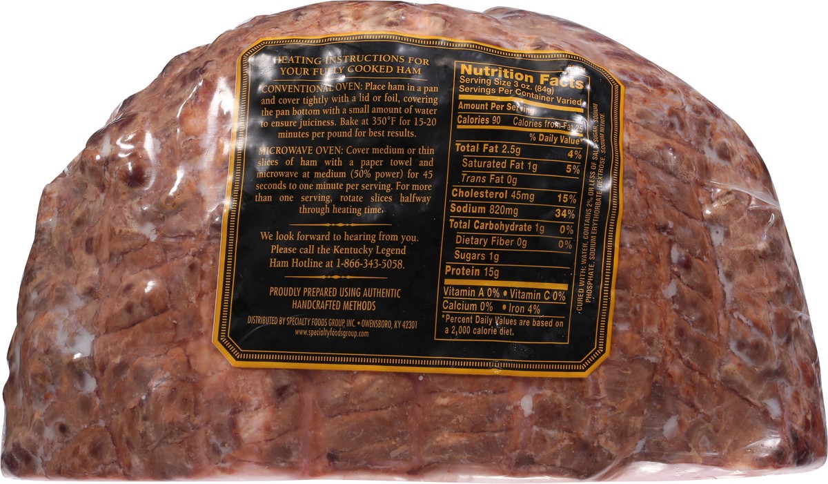 slide 9 of 14, Kentucky Legend Half Boneless Hickory Smoked Ham 1 ea, 1 ct