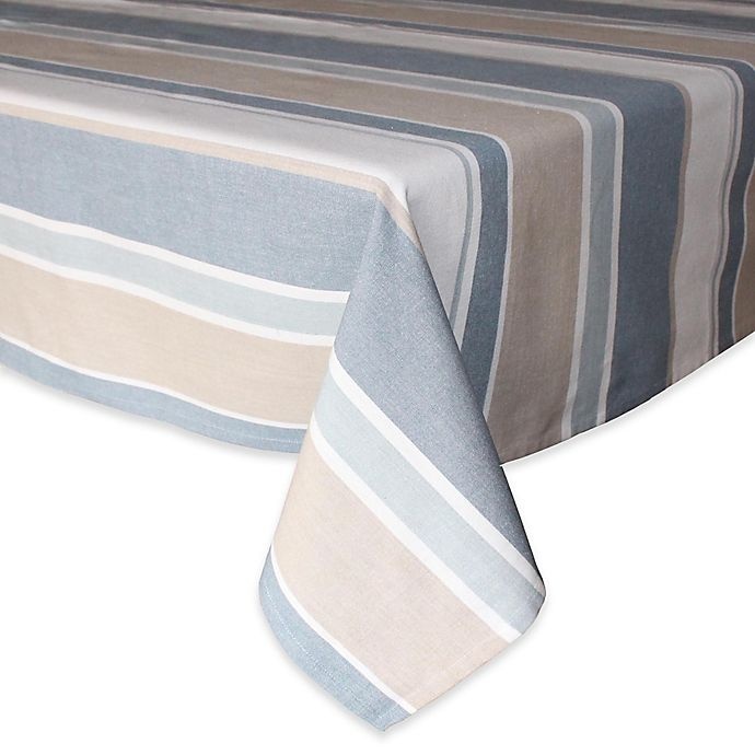 slide 1 of 1, Park B. Smith Julian Oblong Stripe Tablecloth - Blue, 60 in x 84 in