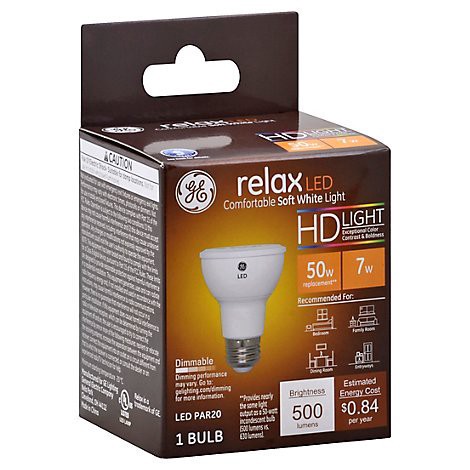 slide 1 of 1, Ge Led Relax Par20 50w Eqv 1ct - EA, 1 ct