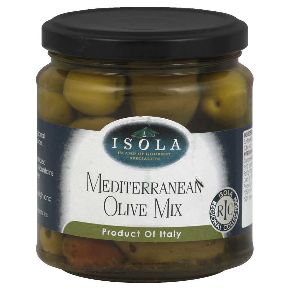 slide 1 of 1, Isola Mediterranean Olive Mix, 9.8 oz