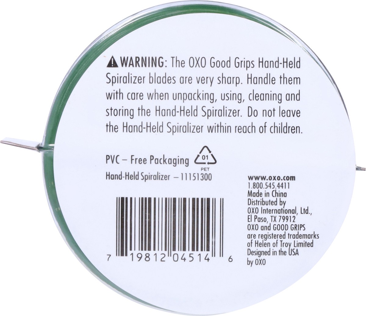 slide 8 of 9, OXO Good Grips Hand-Held Spiralizer 1 ea, 1 ct