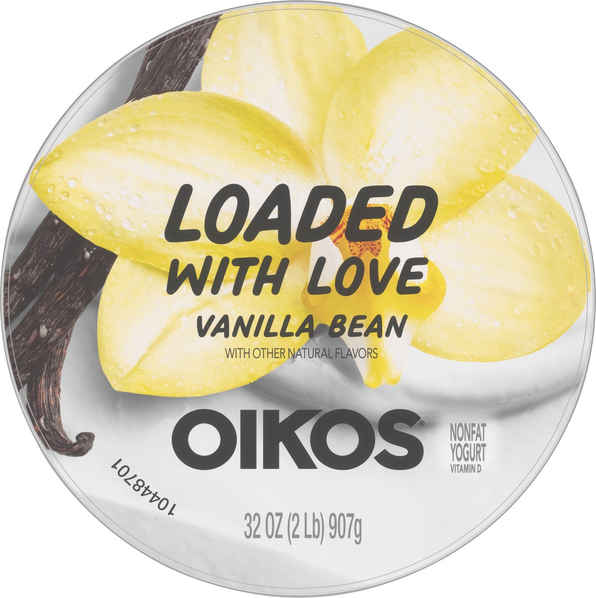 slide 6 of 9, Oikos Blended Vanilla Bean Flavored Greek Nonfat Yogurt, 32 oz., 32 oz