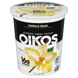 Oikos Blended Vanilla Bean Flavored Greek Nonfat Yogurt, 32 oz.
