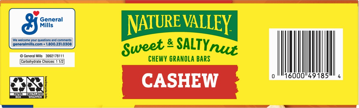 slide 6 of 9, Nature Valley Granola Bars, Sweet and Salty Nut, Cashew, 12 ct, 14.4 OZ, 12 ct