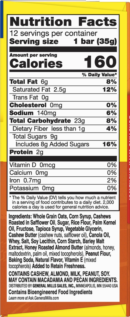 slide 9 of 9, Nature Valley Granola Bars, Sweet and Salty Nut, Cashew, 12 ct, 14.4 OZ, 12 ct