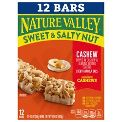 Nature Valley Granola Bars, Sweet and Salty Nut, Cashew, 12 ct, 14.4 OZ