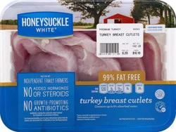 Honeysuckle White Turkey Breast Cutlets, 99% Fat Free, 4 Count Tray, Fresh, 1.5 - 2.5 lbs