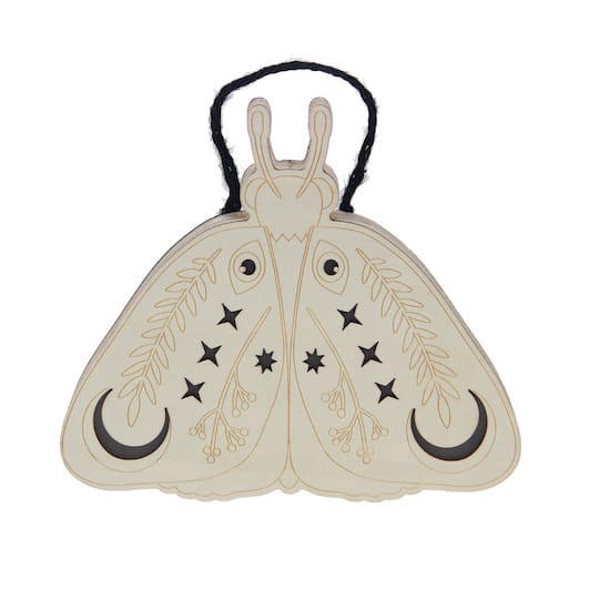 slide 1 of 3, 8" Moth Diy Led Plywood Decor By Make Market, 8 in