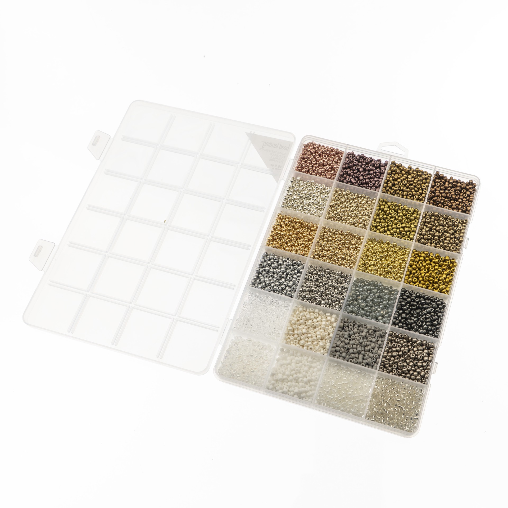 slide 2 of 3, 8/0 Neutral & Metallic Glass Seed Beads, 10.5oz. By Bead Landing, 10.5 oz