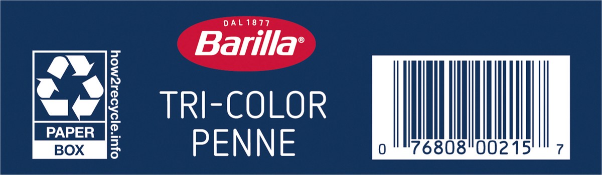 slide 3 of 9, Barilla Tri-Color Penne Pasta, 12 oz