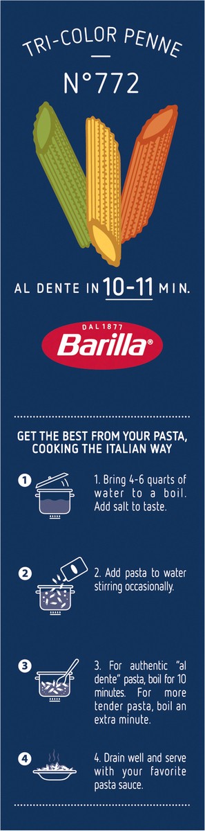 slide 2 of 9, Barilla Tri-Color Penne Pasta, 12 oz