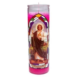 Continental Candle Jar Candle San Judas Tadeo Pink