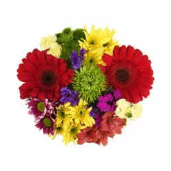 Bloom Haus Bow Bouquet - Yellow / Lavender / Lime Green
