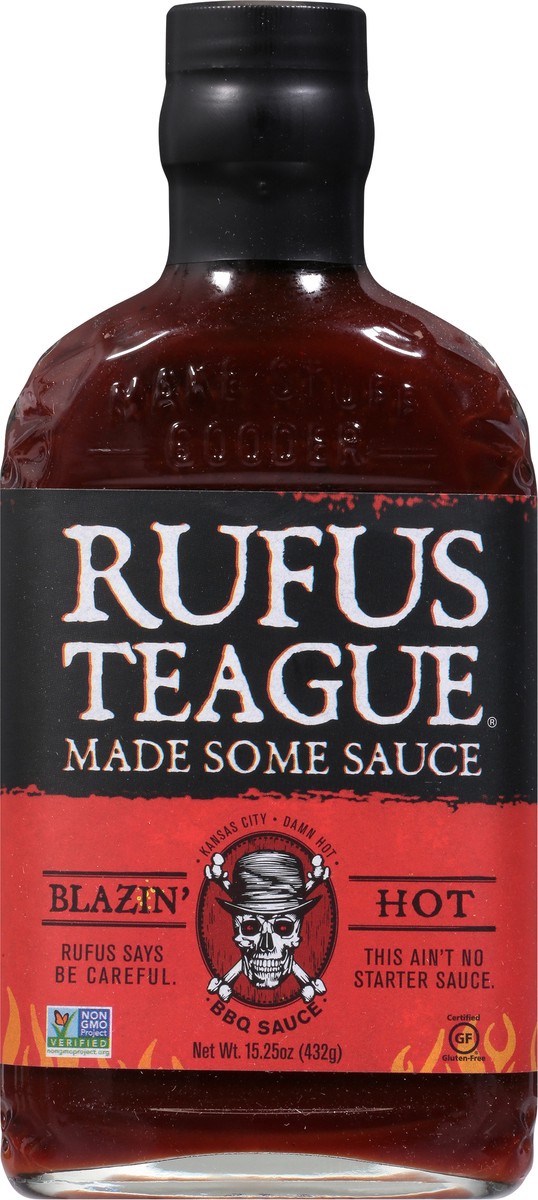slide 3 of 9, Rufus Teague Blazin Hot Bbq Sauce, 15.25 oz