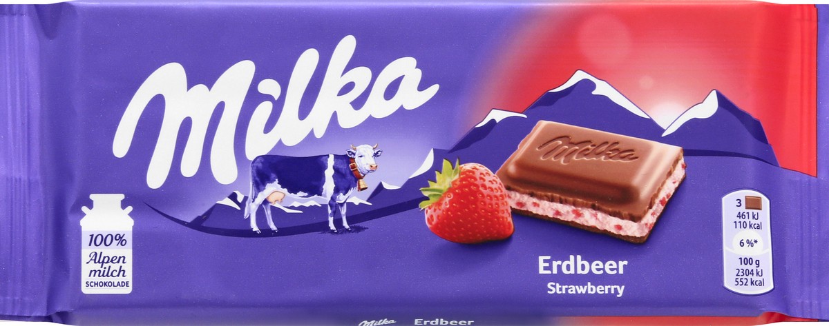 slide 6 of 9, Milka Strawberry Chocolate 3.5 oz, 3.5 oz