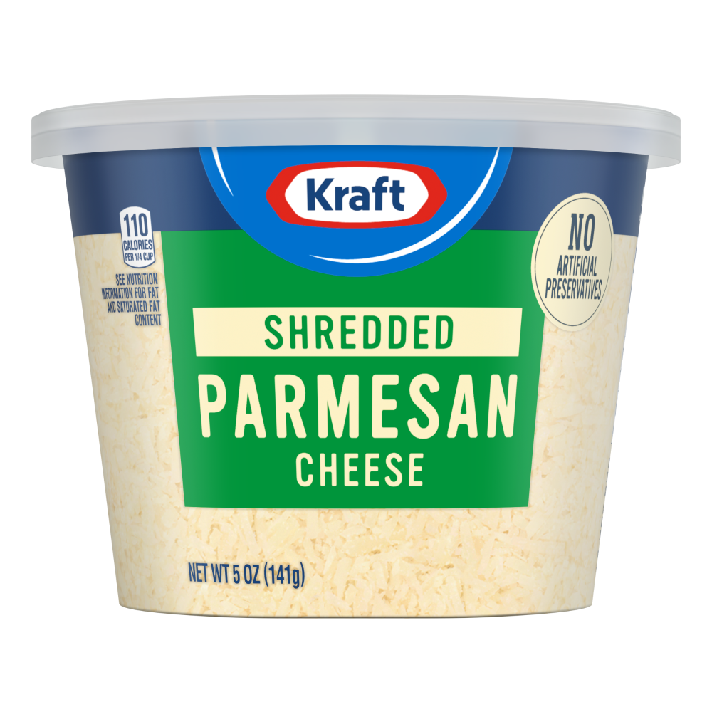slide 1 of 3, Kraft Refrigerated Shredded Parmesan Cheese, 5 oz Tub, 5 oz