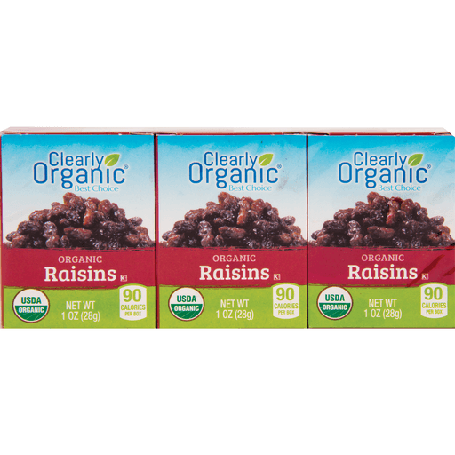 slide 1 of 1, Clearly Organic Seedless Raisins, 6 ct