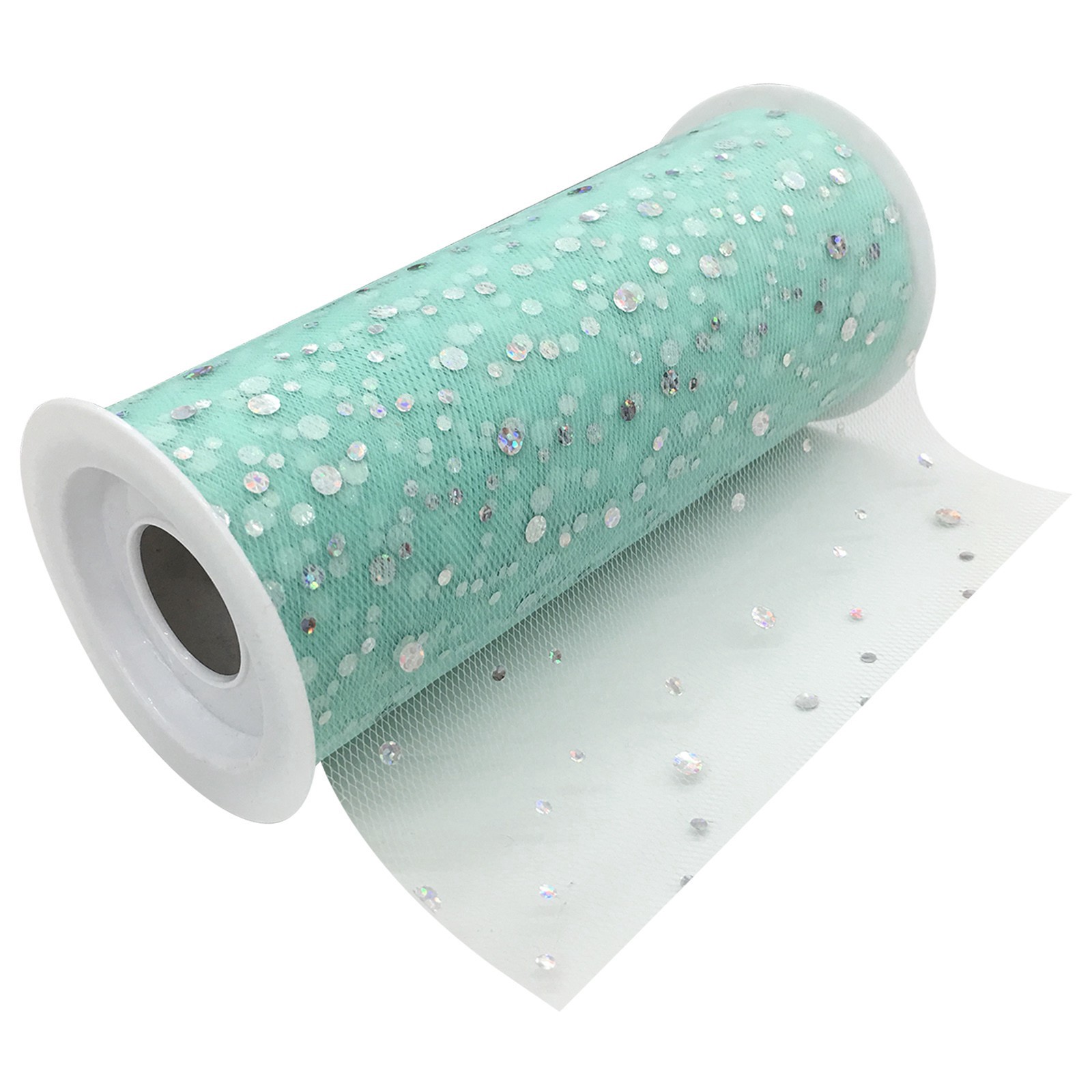 slide 2 of 3, Holographic Dot Tulle By Celebrate It, 6 in x 8 yd